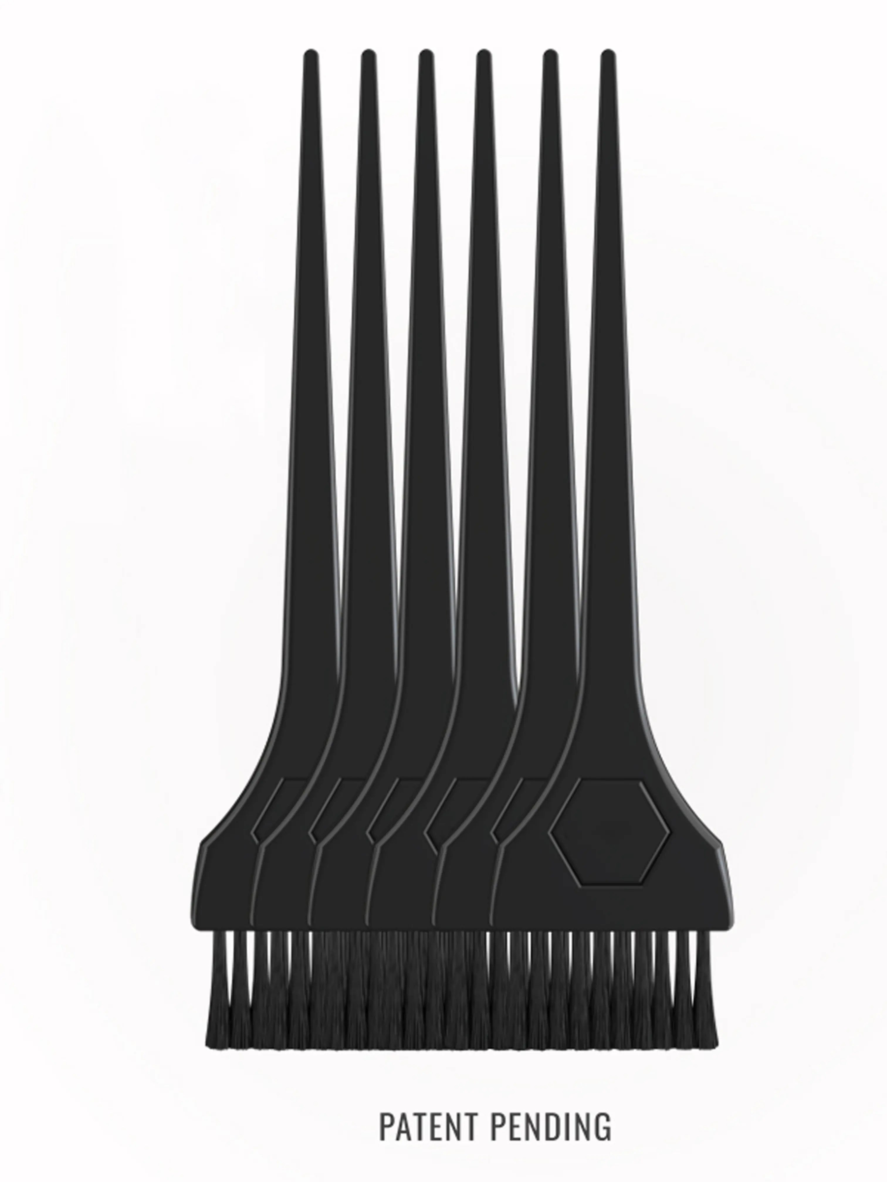 Magnetic Hair Color Brushes, Firm 2" (6-Pack)
