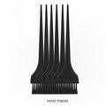 Black hair dye brush with firm bristles structure on a white background