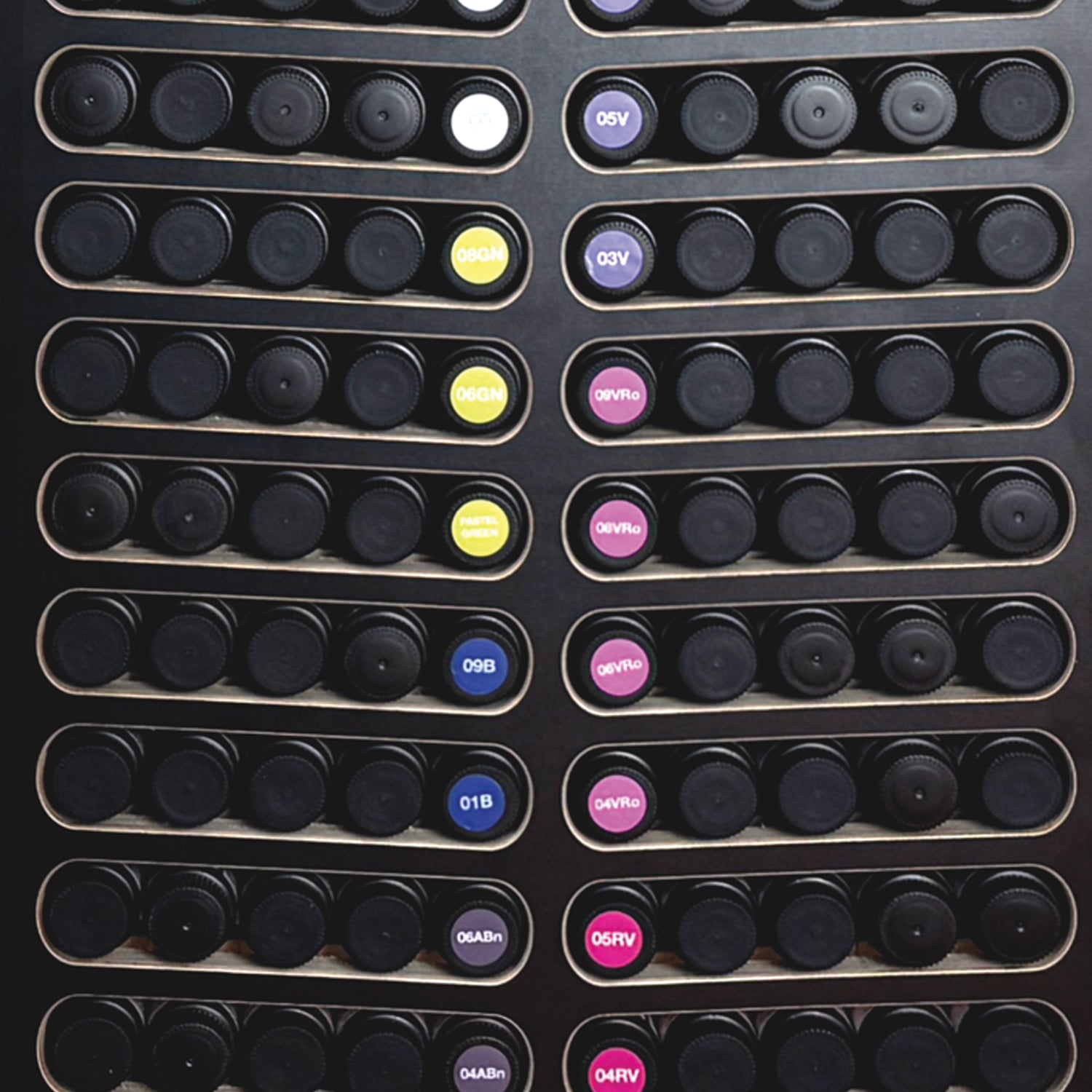 Shades EQ hair color organized by Re-Design Brand's Shades-IQ5 hair color storage system